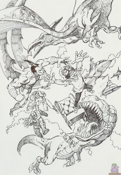 Фэнтези рисунок чб