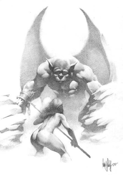 Эскиз существа в цепях