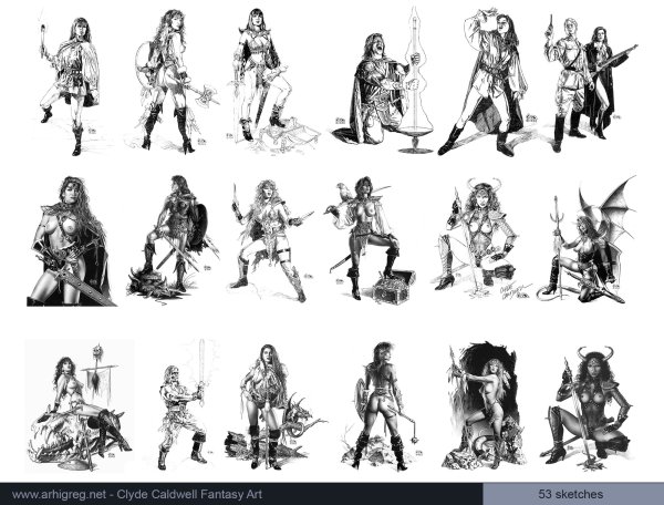 Девушка со змеей эскиз