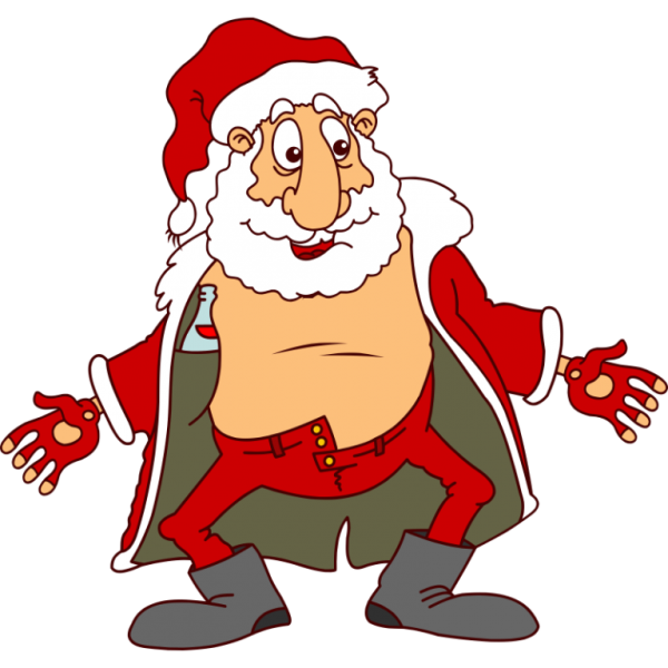 Толстый Санта Клаус