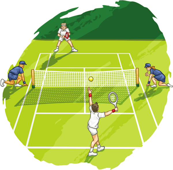 Большой теннис иллюстрации