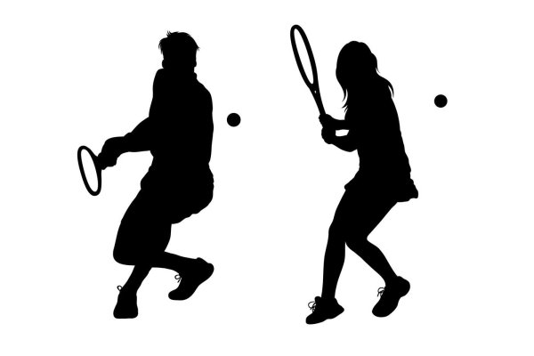 Большой теннис силуэт