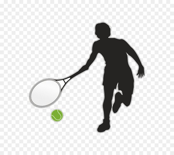 Теннисист с ракеткой