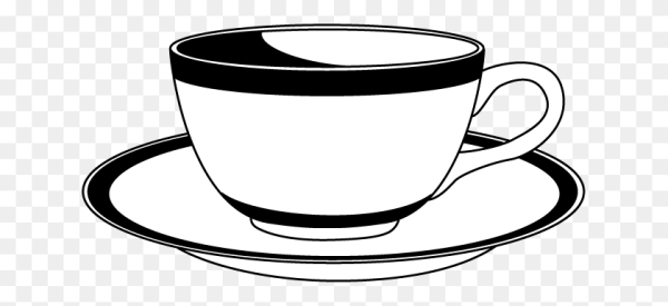 Контур чашки с блюдцем