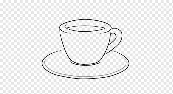 Эскиз чашки с блюдцем