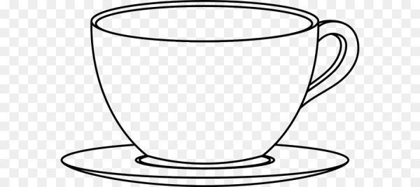 Чашка с блюдцем раскраска для детей