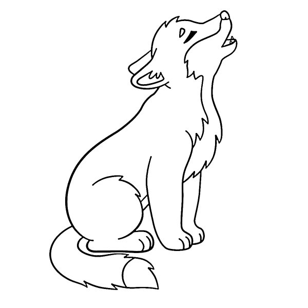 Волк раскраска для детей