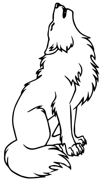 Раскраска волк