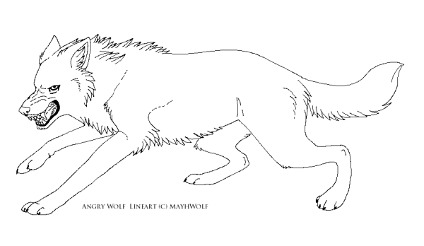 Злой волк раскраска