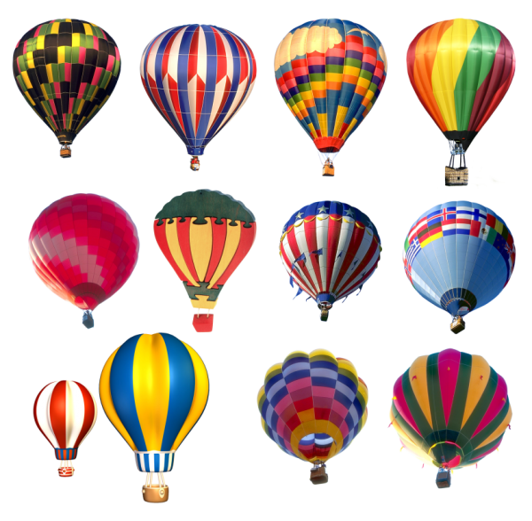 Чертеж воздушного шара с корзиной