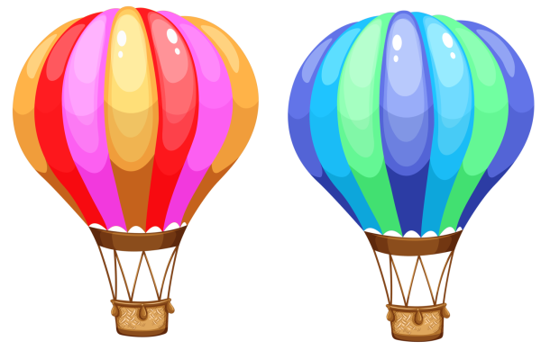 Воздушный шар с корзиной