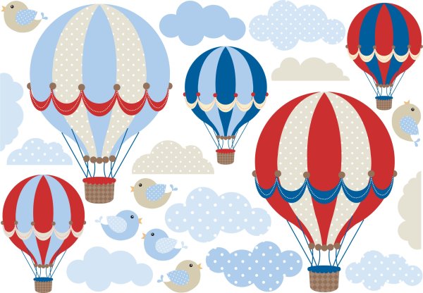 Акварельный воздушный шар