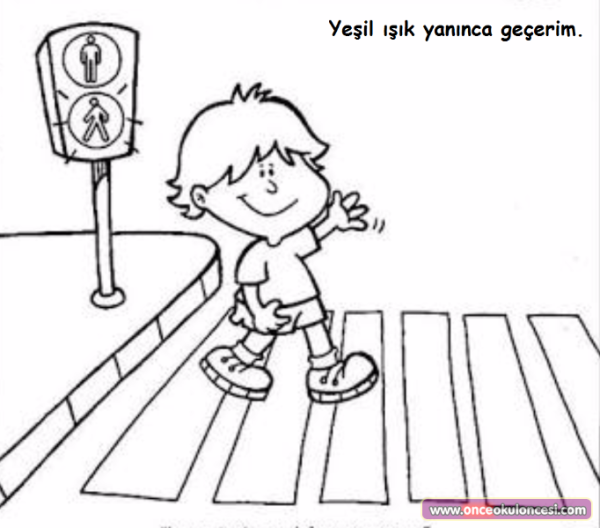 Раскраска дорожное движение