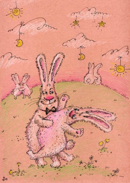 Влюбленные мультяшки