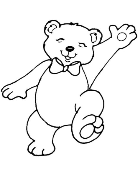 Контуры животных медведь