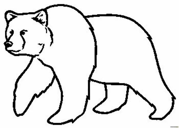 Медвежонок трафарет