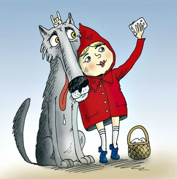 Красная шапочка карикатура