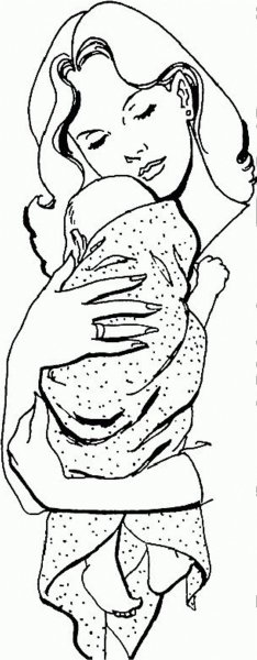 Мама картинка для детей раскраска