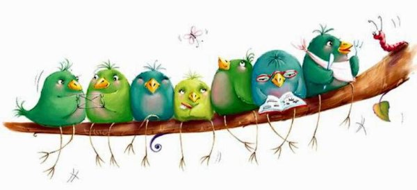 Веселые птички