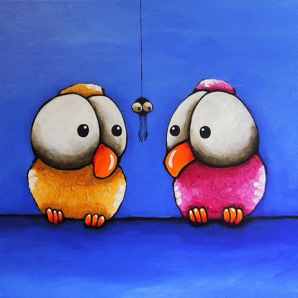 Рисуем смешных птичек