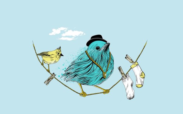 Забавный арт про птицу