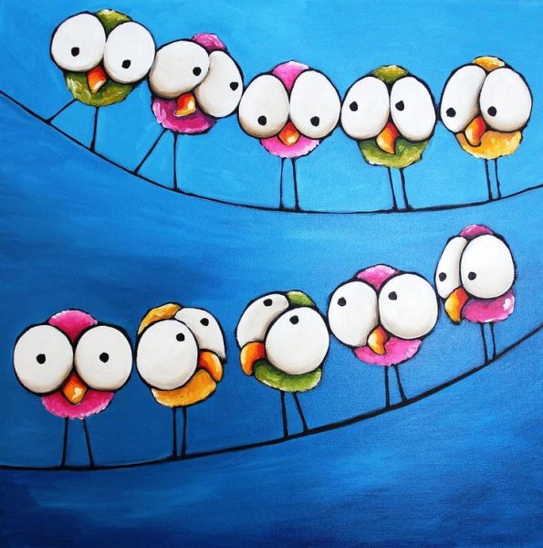 Веселые птички