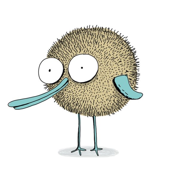 Смешная птица рисунок