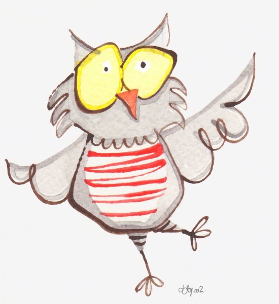 Прикольная птица рисунок