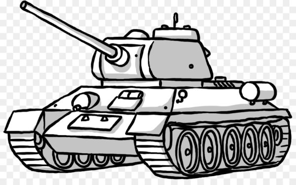 Танк вид спереди контур