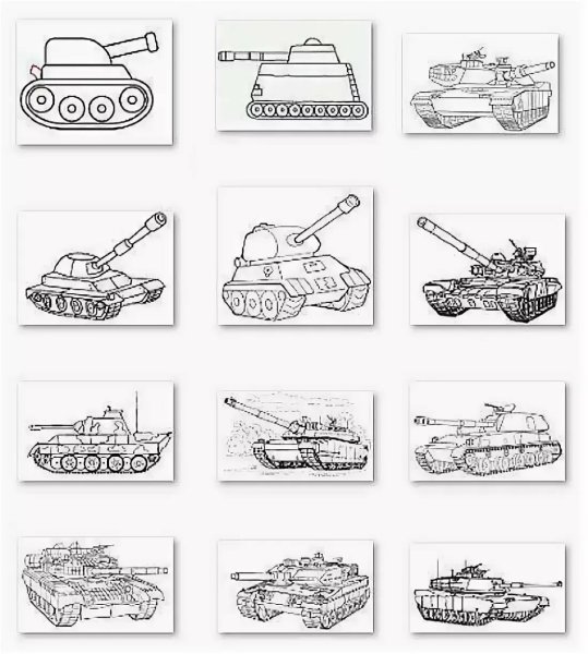 Раскраски танки маленькие