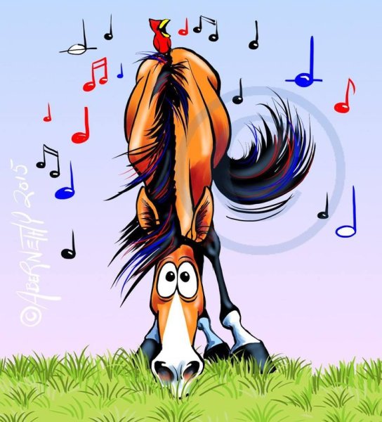 Лошадь карикатура