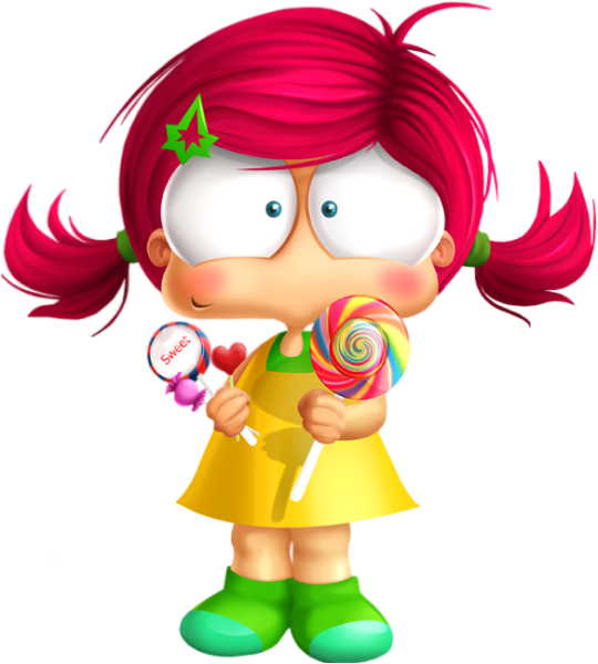 Смешная мультяшная девочка