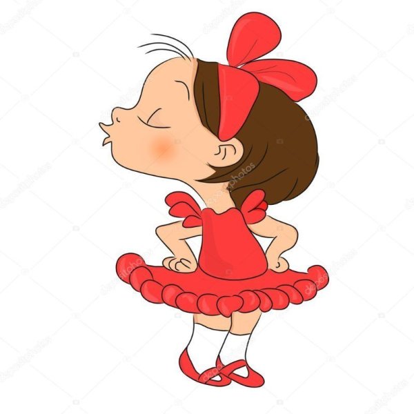 Мультяшные девочки с бантиками