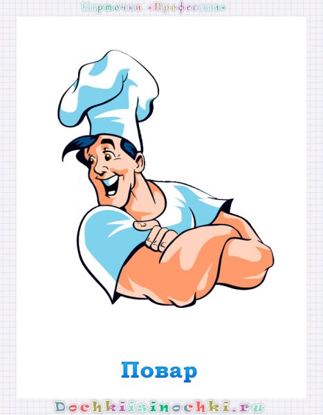 Повар мужчина мультяшный