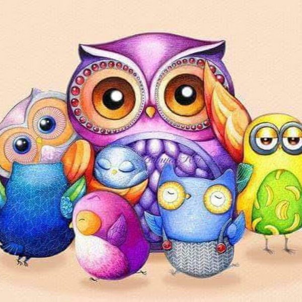 Совы мультяшные прикольные