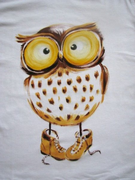 Смешная Сова рисунок