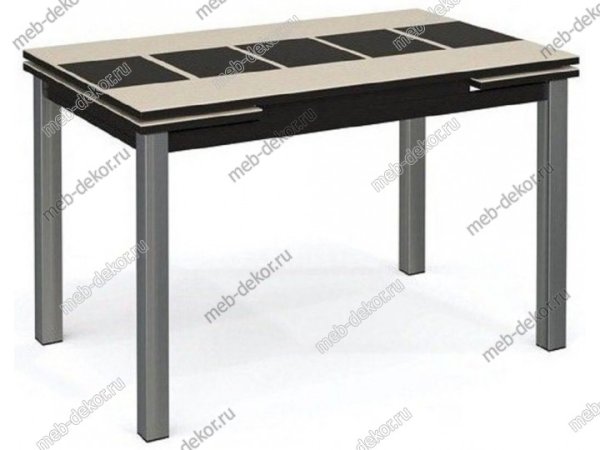 Стол Аврора Шанхай каре белый/черный