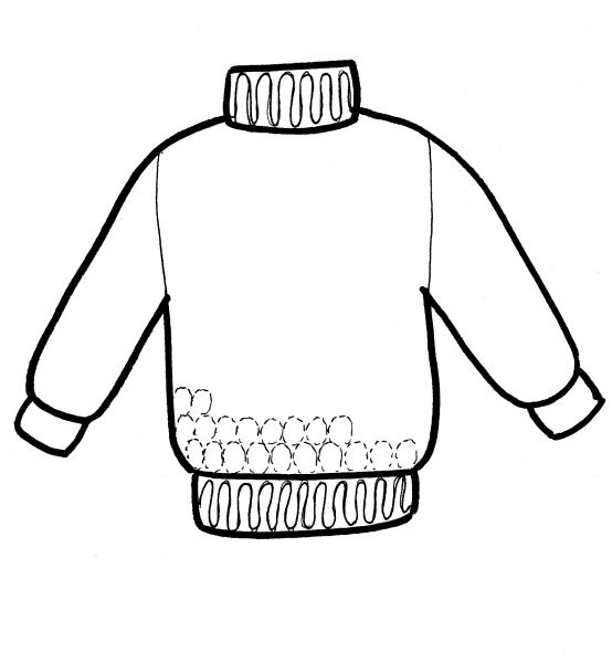 Свитер раскраска для малышей