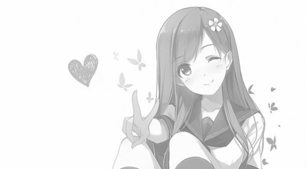 Аниме картинки чб