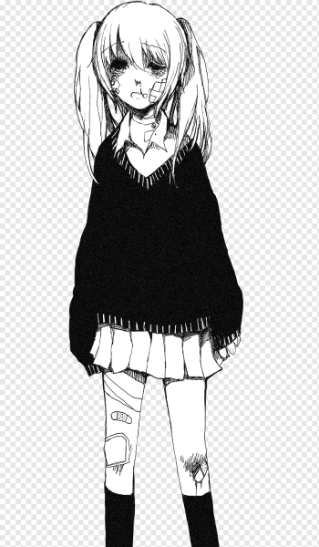 Аниме в черно белом стиле