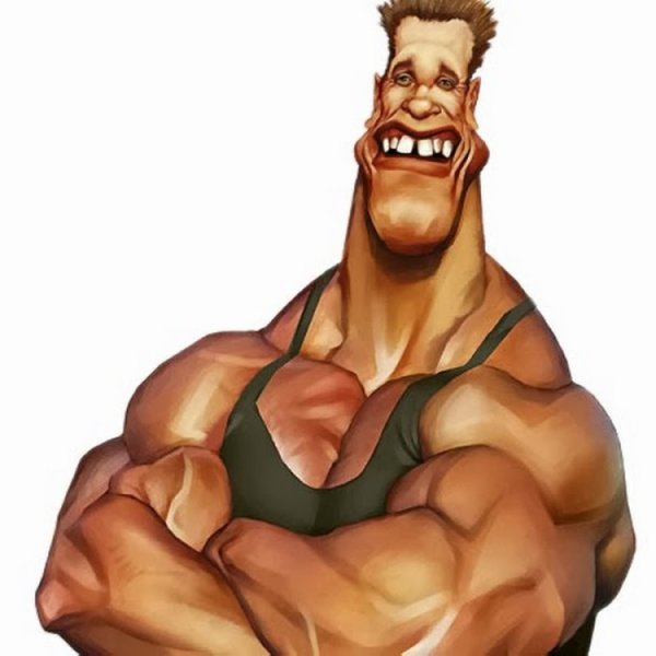 Культурист карикатура