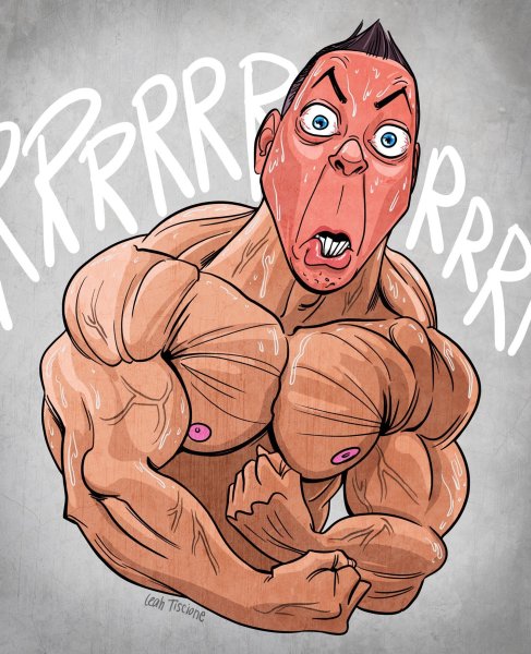 Качок карикатура