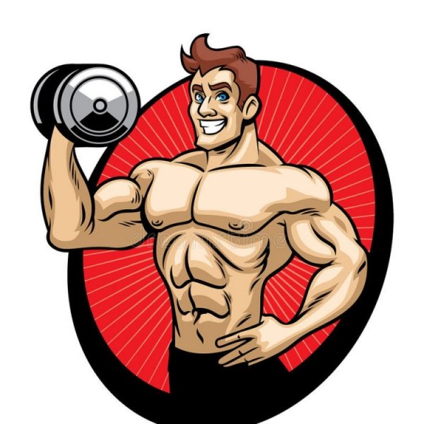 Культурист мультяшный