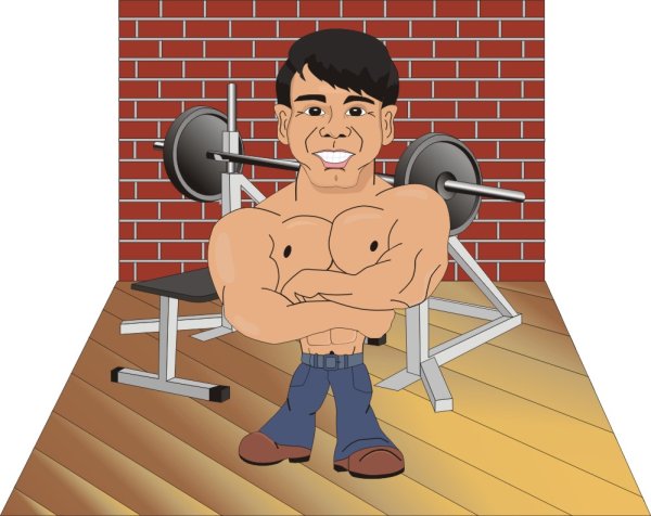 Спортзал карикатура