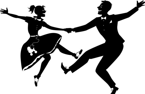 Силуэт танцующей пары Стиляги