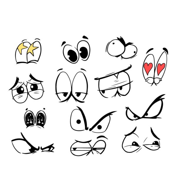 Рисовать глаза смешные