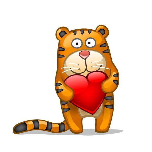 Тигренок с сердечком