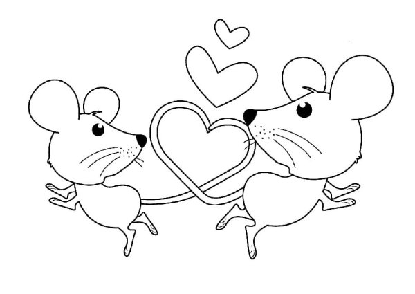 Раскраска Миша