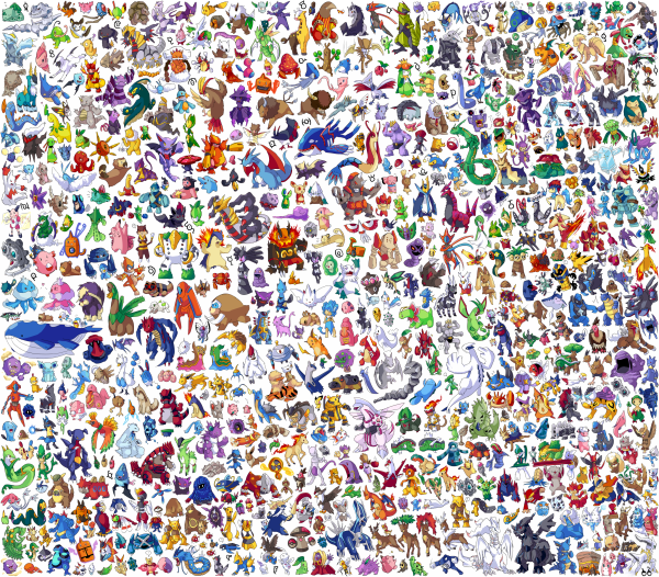 Покемоны много