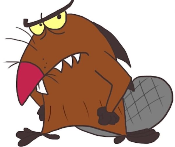 Бобр с бутылкой